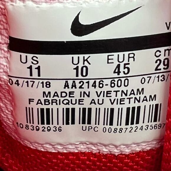 Nike Air Max Axis University Red Platinum men’s sneakers shoes - Picture 8 of 8